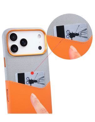 Чехол кожаный с картхолдером и поддержкой MagSafe Deluxe Pocket для iPhone 17 Pro Max Stone