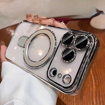 Чехол силиконовый из Magsafe Magnetic case для iPhone 17 Pro Silver