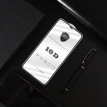 Захисне скло 10D з сіточкою на динаміку для iPhone 7/8 Plus Black