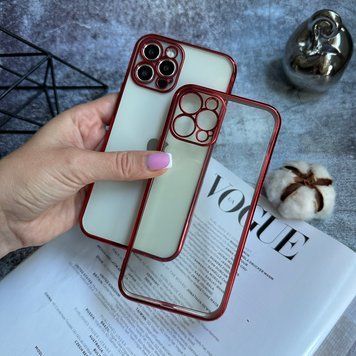 Гальванічний прозорий чохол Galvanic Full для iPhone 12 mini Red