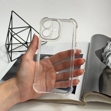 Чехол противоударный с углами Space для iPhone 16 Plus Прозорий