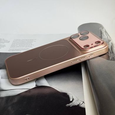Чохол імітація скла матовий в стилі 17 з MagSafe для iPhone 17 Pro Rose Gold