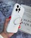 Силіконовий чохол з MagSafe та підставкою для iPhone 16 Pro Max White