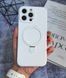 Силіконовий чохол з MagSafe та підставкою для iPhone 16 Pro Max White