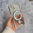 Чохол силіконовий з Magsafe Magnetic case для iPhone 15 Silver
