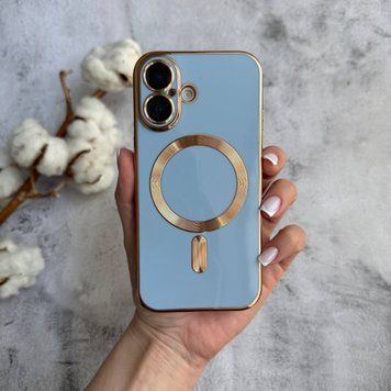Чохол глянцевий силікон з Magsafe для iPhone 16 Sea Blue