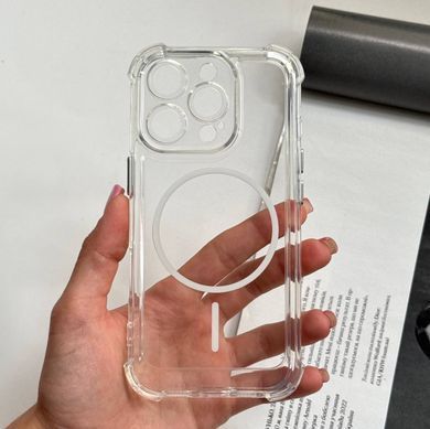 Чехол противоударный с полной защитой, усиленными углами и MagSafe для iPhone 13 Pro Прозорий