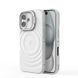 Силіконовий протиударний чохол з відкидною підставкою MagSafe Support Texture для iPhone 14 White