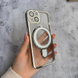 Чохол силіконовий з Magsafe Magnetic case для iPhone 15 Silver