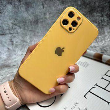 Чохол скляний з захистом камери для iPhone 12 Papaya