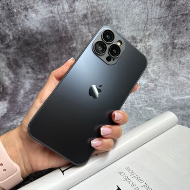 Чохол скляний матовий з захистом камери Matte AG-Glass для iPhone 12 Pro Black