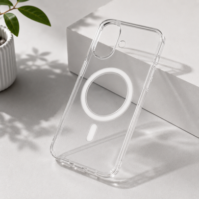 Чохол прозорий протиударний з полікарбонату та MagSafe Crystal для iPhone 16 Прозорий