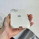 Чехол имитация стекла Laser Disco case 3D logo для iPhone 15 White