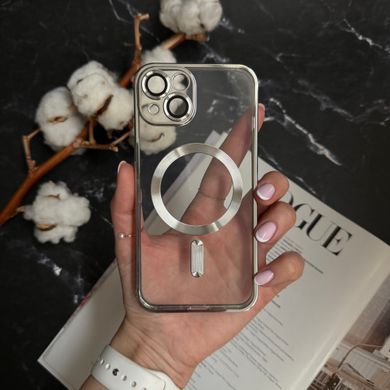 Чехол прозрачный силикон Dream ultra MagSafe для iPhone 14 Silver