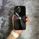 Чехол имитация стекла Laser Disco case 3D logo для iPhone 15 Black