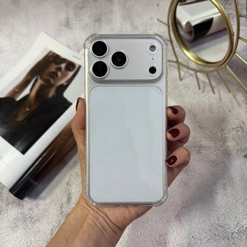Чехол силикон ударопрочный с усиленными углами TPU FULL для iPhone 17 Pro Max Прозорий