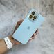 Чохол з силікону і покриттям Soft Touch мікрофібра для iPhone 12 Pro Mist Blue