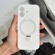 Силиконовый чехол с MagSafe и подставкой для iPhone 16 Plus White