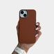 Чохол шкіряний Luxury leather case з магнітом MagSafe для iPhone 14 Coffee