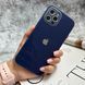Чехол стеклянный с защитой камеры для iPhone 11 Navy blue