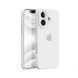 Чохол Silicone Case FULL 360 з мікрофіброю для iPhone 16 &mdash; White / Білий