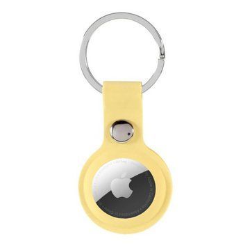 Силиконовый брелок с кольцом Silicone Case Transparent для AirTag Yellow