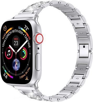 Металлический ремешок Diamond Metal Band для Apple Watch 42|44|45|46|49mm Silver