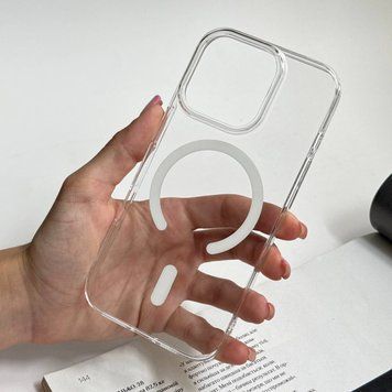 Чехол прозрачный из поликарбоната, ультратонкий, не темнеющий с MagSafe Crystal для iPhone 16 Pro Max Прозорий