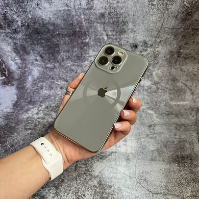 Чохол імітація скла Laser Disco case MagSafe для iPhone 13 Pro Dark Grey