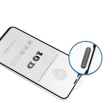 Защитное стекло 10D с сеточкой на динамике для iPhone 13 Pro Max, iPhone 14 Plus Black
