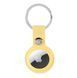 Силиконовый брелок с кольцом Silicone Case Transparent для AirTag Yellow