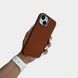 Чохол шкіряний Luxury leather case з магнітом MagSafe для iPhone 15 Coffee