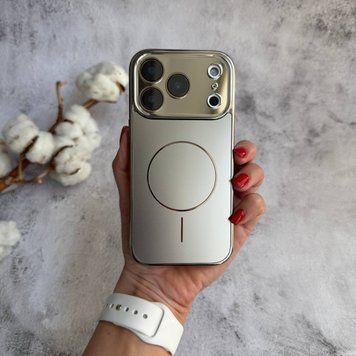 Матовий чохол MagSafe мінімалістичний дизайн захист і стиль Lume Case для iPhone 17 Pro Max Silver