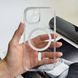 Чехол прозрачный силиконовый с защитой камеры и MagSafe для iPhone 14 Прозорий