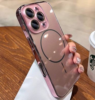 Глянцевий чохол Lume gloss з MagSafe для iPhone 15 Pro Rose Gold