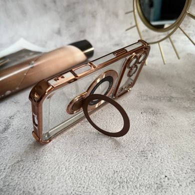 Чохол силіконовий ударостійкий з Magsafe і підставкою для iPhone 17 Pro Dark Gold