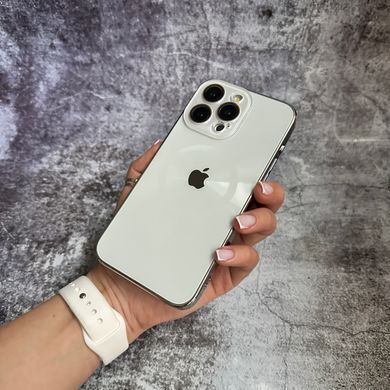 Чехол имитация стекла Laser Disco case MagSafe для iPhone 13 Pro White