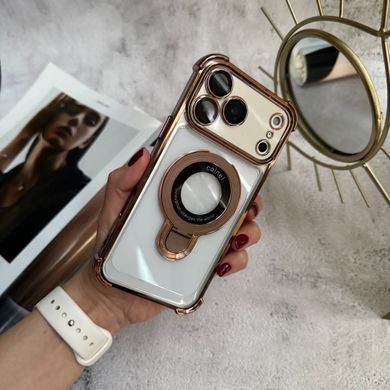 Чохол силіконовий ударостійкий з Magsafe і підставкою для iPhone 17 Pro Dark Gold
