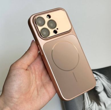 Чохол імітація скла матовий в стилі 17 з MagSafe для iPhone 13 Pro Rose Gold