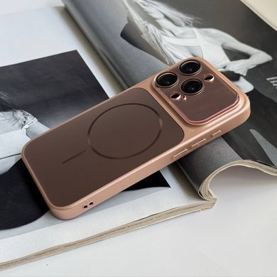 Чохол імітація скла матовий в стилі 17 з MagSafe для iPhone 13 Pro Rose Gold