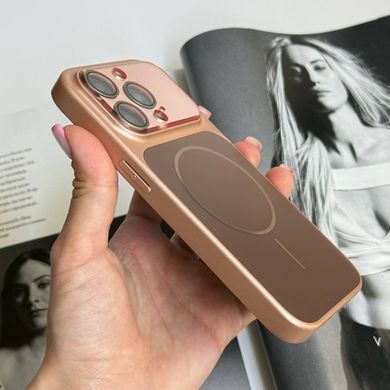 Чохол імітація скла матовий в стилі 17 з MagSafe для iPhone 13 Pro Rose Gold