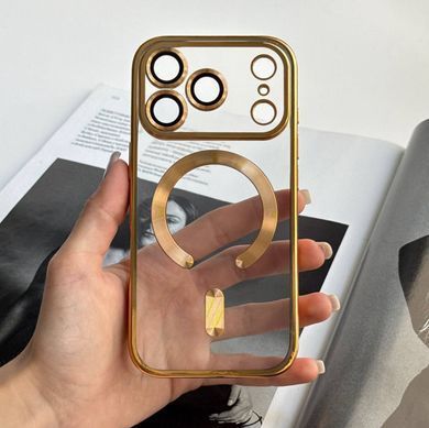 Чехол прозрачный силикон Dream ultra MagSafe для iPhone 17 Pro, iPhone 18 Pro Gold