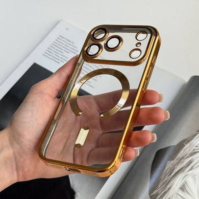 Чехол прозрачный силикон Dream ultra MagSafe для iPhone 17 Pro, iPhone 18 Pro Gold