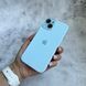 Чохол з силікону і покриттям Soft Touch мікрофібра для iPhone 14 Mist Blue