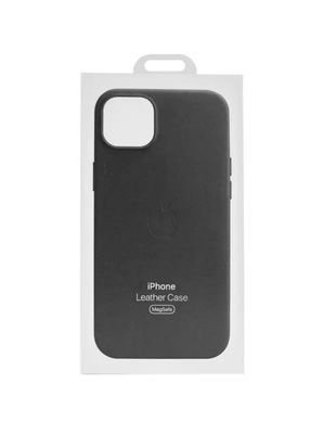 Чохол шкіряний Leather case with MagSafe анімація для iPhone 16 Pro Max Black
