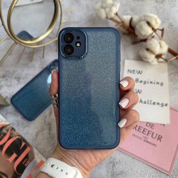 Чехол противоударный с блестками Bling для iPhone 11 Blue