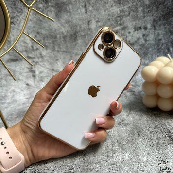 Чехол глянцевый силикон Full Glossiness Case для iPhone 14 White