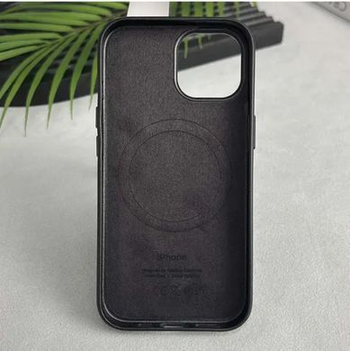 Чохол шкіряний Leather case with MagSafe анімація для iPhone 16 Pro Max Black