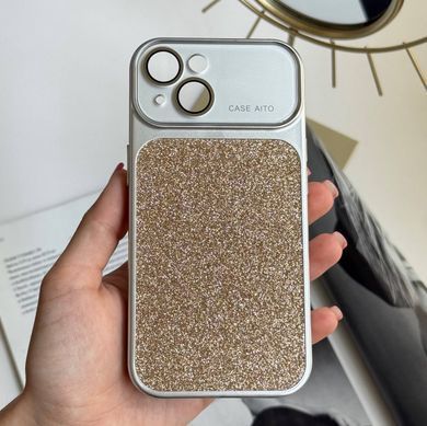 Чохол протиударний з блискітками Shine для iPhone 13, iPhone 14 Gold