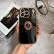 Чохол глянцевий силікон з кільцем тримачем для iPhone 17 Pro Black